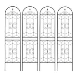 4 Pack Metal Garden Trellis 86.7" x 19.7" Rustproof Trellis for Climbing Plants Outdoor Flower W1586P268071