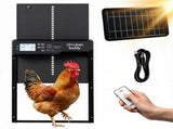 Solar Powered Automatic Chicken Coop Door with 4 Control Modes Light Sensor Timer Remote Manual, 62428970