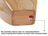 2-Pack Smart Self-watering Planter Pot for Indoor and Outdoor - Light Wood - Square Cone B046P144623
