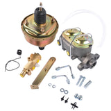7" Single Zinc Power Brake Booster 1" Bail Top Master Cylinder Disc/Drum Proportioning Valve Kit 45396868