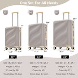 Luggage Set 3 Piece, Lightweight Durable ABS Suitcases with Spinner Wheels and TSA Lock, Carry-on & N730P304620V