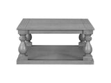 Vintage Coffee Table Featuring Artistic Vase Column Legs and Luxurious Pine Veneer for N711P256967E