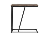 Rustic Tobacco Herringbone and Sandy Black Accent Table B062P153914
