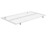 Twin Over FULL Metal Bunk Bed with Trundle 2 - Side Ladder and Full-Length Guardrail, No Box Spring W311133416