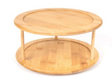 Kitchen Organizer Bamboo Turntable 2-Tier Spice Rack, 10.04 DIA x 6.89 in 46289726
