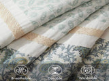 9 Piece Cotton Percale Comforter Set Aqua Cal King B03596966