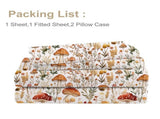 4pcs White-spotted red mushroom flat sheet fitted sheet set combination scent 97861367