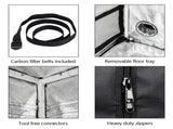 LY-120*120*200cm Home Use Dismountable Hydroponic Plant Growing Tent with Window Green & Black 10754030