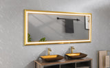 84 x 48 Inch LED Bathroom Mirror with Aluminum Frame, Wall Mounted Vanity Mirror, Anti-Fog, Memory, W2287P279338