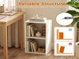 2-Cube Open Bookshelf, Freestanding Engineered Wood Storage Organizer, Vertical & Horizontal 41909889