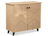 HiddenDoor Entryway Shoe Storage Cabinet, Narrow Vertical Engineered Wood Shoe Organizer with 89041893