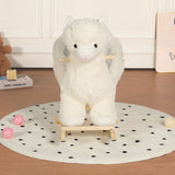 Kids Ride-On Rocking Horse Toy with Lullaby Song,Alpaca Rocking Toy with Hand Puppets and Safety 97286951
