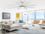 52-Inch Smart Ceiling Fan With Lights,6 Wind Speed,With 8 Black ABS Blades,Voice Remote,Fan For W934P340011