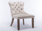 Modern, High-end Tufted Solid Wood Contemporary Velvet Upholstered Dining Chair with Wood Legs 28715564