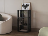 FM FURNITURE Modoc Bookcase in Melamine with Open Storage, Black B128P269890