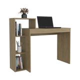 Britt 43" Wide Four Shelves Writting Desk, Home Office, Living Room, Gamer Desk Natural Oak B070P254783