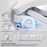 Smart Bidet Toilet Seat with Side Knob Adjustable Heated Seat with Water Temperature and Pressure 06062802