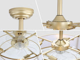 20-Inch Ceiling Fan with Ligh, DC Reversible Motor, Remote Included, Ideal for Bedroom and Living W934P512301