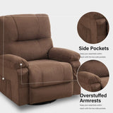 Recliner chair,360 degree rotating swing single sofa chair, equipped with soft cushion and backrest, W1521P265838