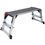 ZNTS Aluminum Platform Non-Slip Folding Work Bench Drywall Stool Ladder 330lbs Capacity W465P182127