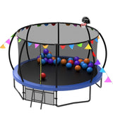 12FT Kids Trampoline with Safety Enclosure Net & Ladder, and flag parts, Outdoor W1163P234177