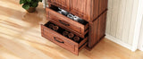 K&K 71" Farmhouse Kitchen Pantry with 2 Large Drawers,Embossed Texture Freestanding Cupboard N707P254905Z