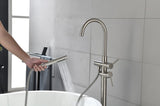 Floor Mounted Tub Faucet High Flow Freestanding Tub Filler Faucet with Handheld Shower Head and W2287P264023