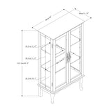 Curio Cabinet Lighted Curio Diapaly Cabinet with Adjustable Shelves and Mirrored Back Panel, 38267420