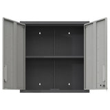 ZNTS Metal Wall-Mounted Tool Storage Cabinet with Locking Door and 1 Shelf 1 Opened Drawer for Garage 10688530