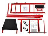 Fit Ford Car repair ladder 400 LB, 45-66 inch height red iron tube, black cushion iron MT034026 24643559