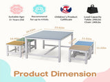 5-piece children's patio table and chair set , 29.5 inches, blue-khaki, light 78524061