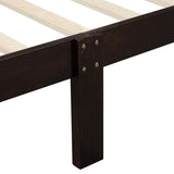 Wood Platform Bed Twin Bed Frame Mattress Foundation Sleigh Bed with Headboard/Footboard/Wood Slat WF192439AAP