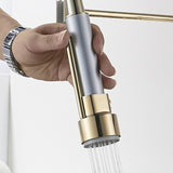 Commercial Kitchen Faucet with Pull Down Sprayer, Single Handle Single Lever Kitchen Sink Faucet W1932P172311