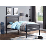 Gunmetal Twin Platform Bed B062P189167