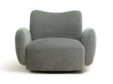 360&deg Swivel Chair Accent Chair 32.48-inch chenille fabric upholstered sofa, suitable for living W2901P463495