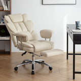 ZNTS Office Chair, Big and Tall Executive Office Chair with Footrest, Leather Computer Chair, Ergonomic W2367P212099