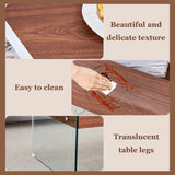 43.3-inch coffee table with lifting function - Combining walnut wood grain with W1512P316123