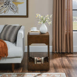 Mid Century Modern Lift Top Side Table, Small Rising End Table Couch Table with Storage Shelf, 93908854