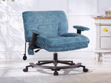 Chenille Criss Cross Office Chair with Air Lumbar Support, Flip-up Adjustable Arms, Built-in 01581901