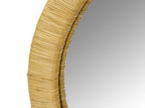 36" Dia Natural Rattan Round Wall Mirror B035P437550