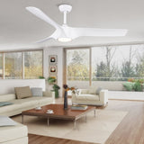 56 In.Intergrated LED Ceiling Fan with White ABS Blade W1367P182865