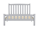 Twin Single-Layer Wooden Bed Vertical Decorative Strips Curved Headboard and Footboard Bed Frame 19973764