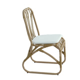 Outdoor PE Wicker Dining Chairs with Washable Cushion Set of 2, Outdoor Rattan chairs for Backyard, N762P236169N