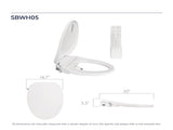 Electric Cushion Toilet Seat, Warm Water with Air Dryer, Heated Seat with Sensor and Slow Closing 29379418