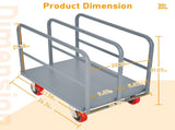 Steel Panel Truck, Heavy Duty Drywall Cart Lumber Cart Platform Truck Flat Cart, 2000lbs, 6" Swivel 09757177