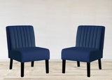 Reese Mid Century Modern Accent Chairs Set of 2 with Minimalist Design, Elegant Velvet Upholstery B2735P271030