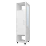 Summit Wardrobe in melamine with mirror,door and open storage B128P225195