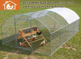 Large Chicken Coop with Upgraded Perches, Wooden Outdoor Chicken Cage with Large Nesting Box, 18361125
