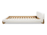 Alpine Puffy Modern Platform Bed, Queen, Ivory White Boucle B2719P281849