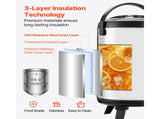 Insulated Beverage Dispenser, 2 Gal/7.6L Stainless Steel Thermal Drink Server with Spigot & 74440290